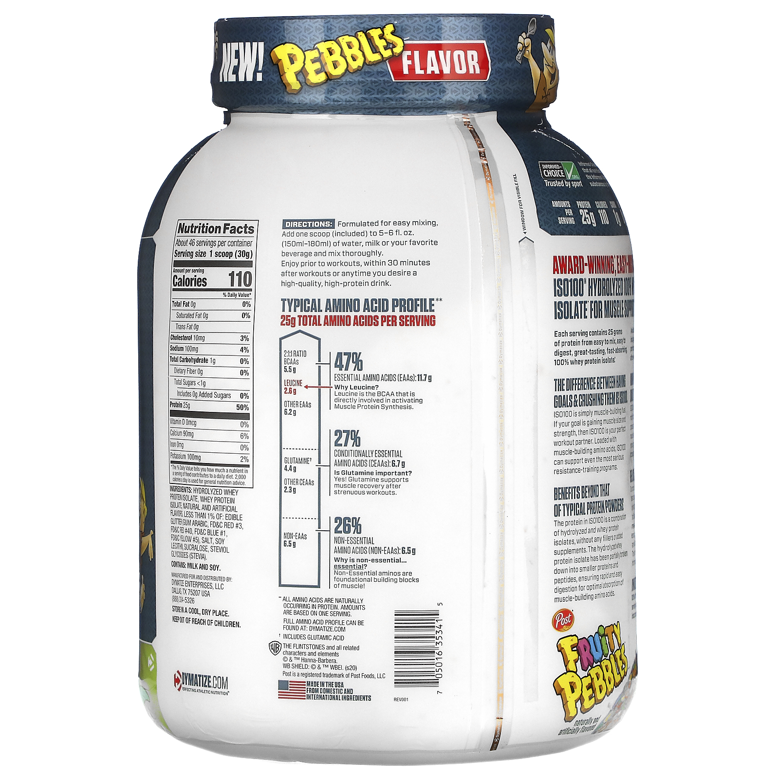 Отзывы ISO 100 Hydrolyzed, 100 Whey Protein Isolate, Fruity Pebbles, 3